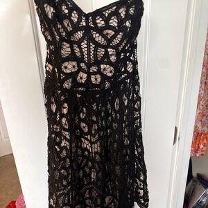 Betsey Johnson Black Lace Prom Dress